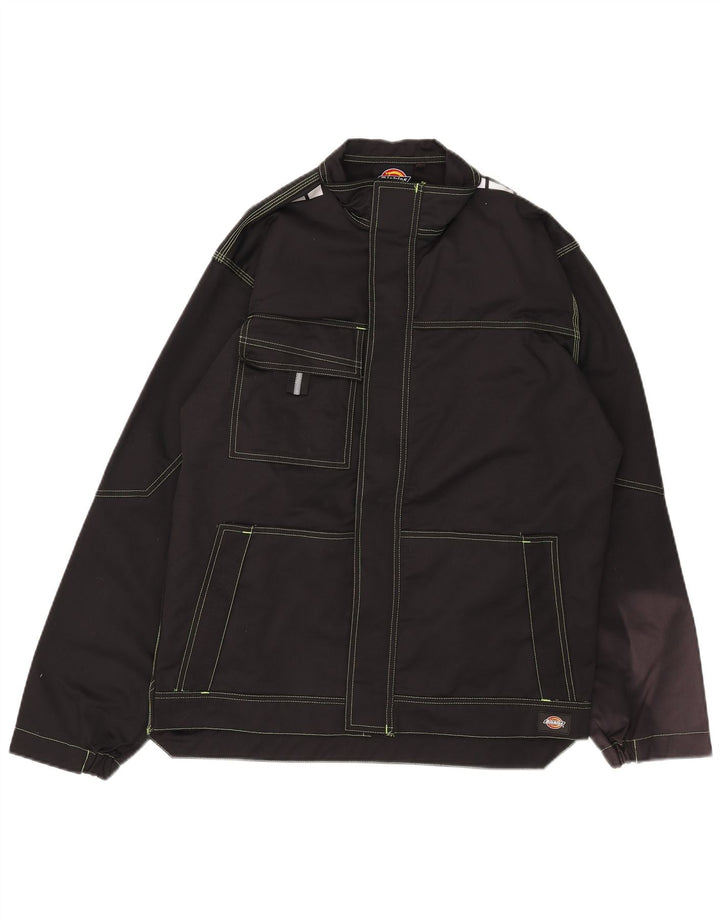 Dickies Mens Utility Jacket UK 42 XL Black Cotton