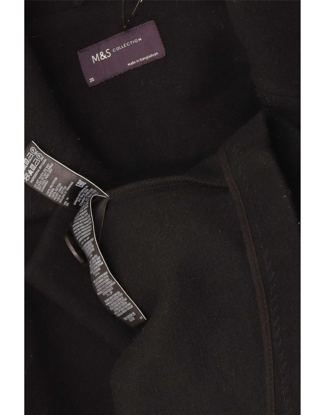 Palton pentru femei Marks & Spencer UK 20 2XL Poliester negru