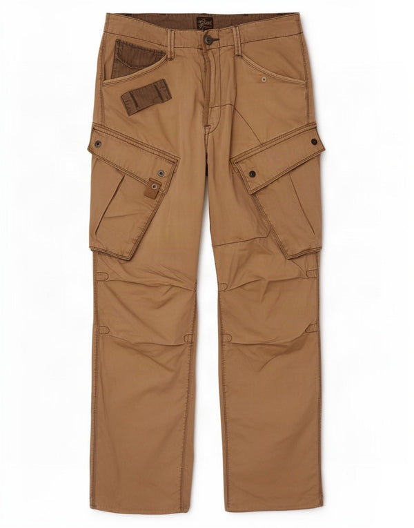 G-Star Mens Graphic Straight Cargo Trousers W30 L28 Brown Cotton