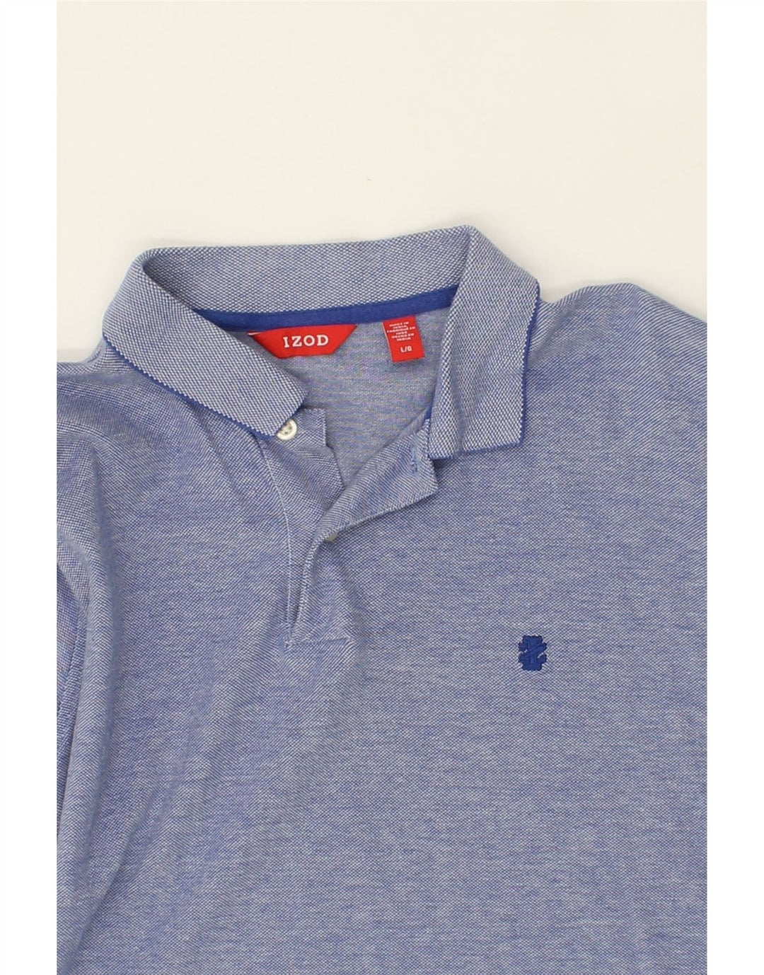 IZOD Mens Polo Shirt Large Blue Cotton Vintage Izod and Second-Hand Izod from Messina Hembry 