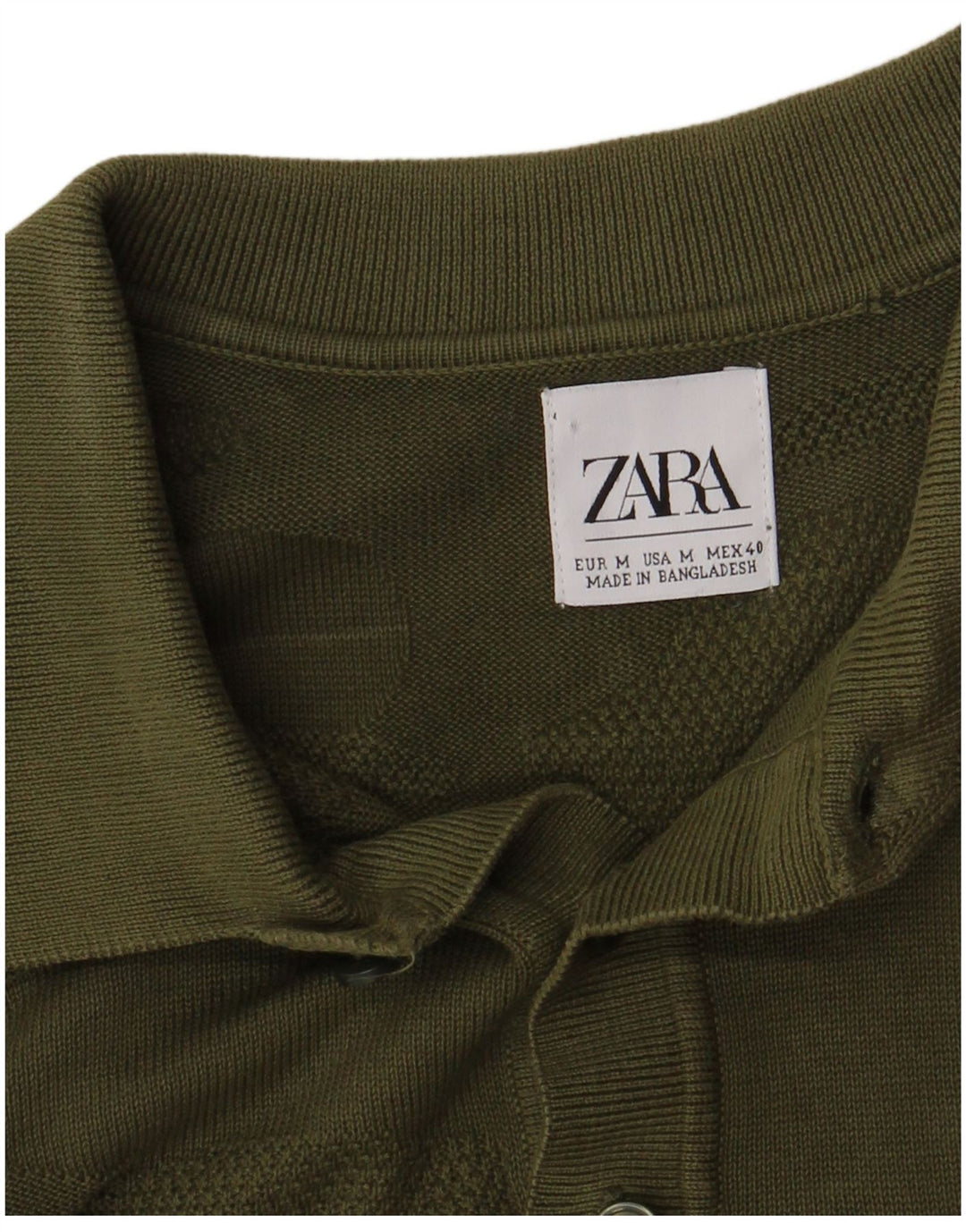 Zara Herren Poloshirt Medium Khaki Camouflage