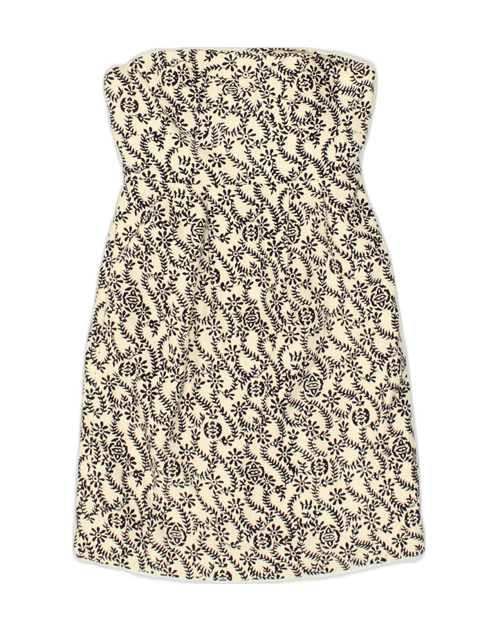 J. CREW Womens Off Shoulder Dress US 2 XS White Floral Cotton | Vintage J. Crew | Thrift | Second-Hand J. Crew | Used Clothing | Messina Hembry 
