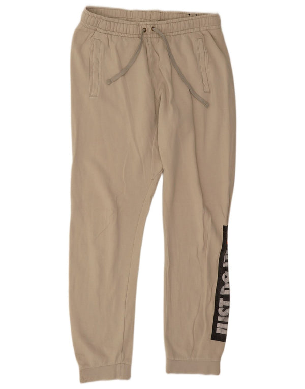 Nike Mens Graphic Calças de treino Joggers grandes de algodão bege