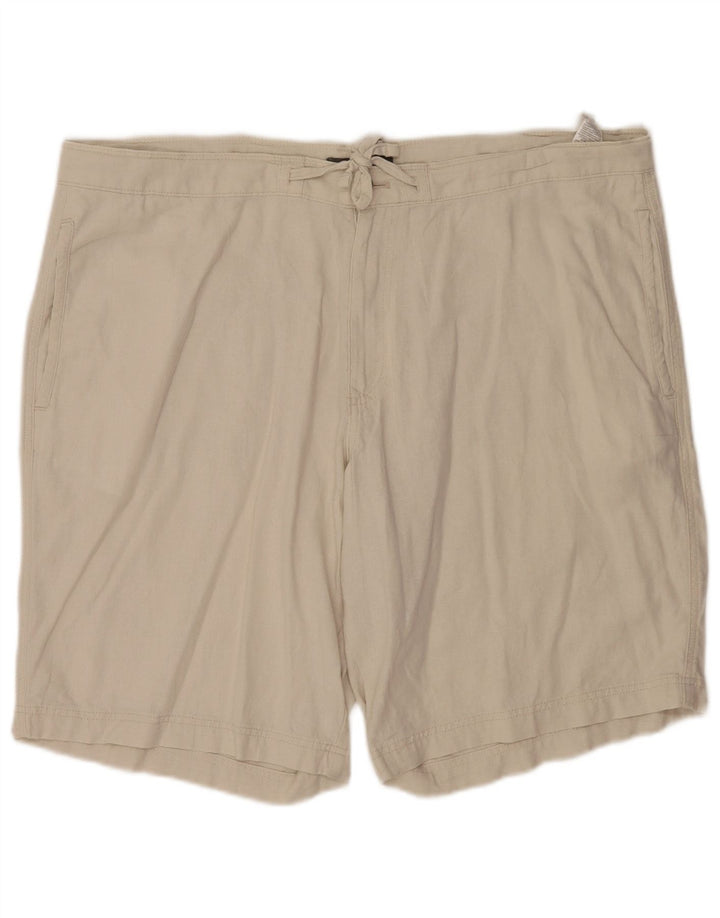 Marks & Spencer Mens Chino Shorts W42 2XL Beige Flax