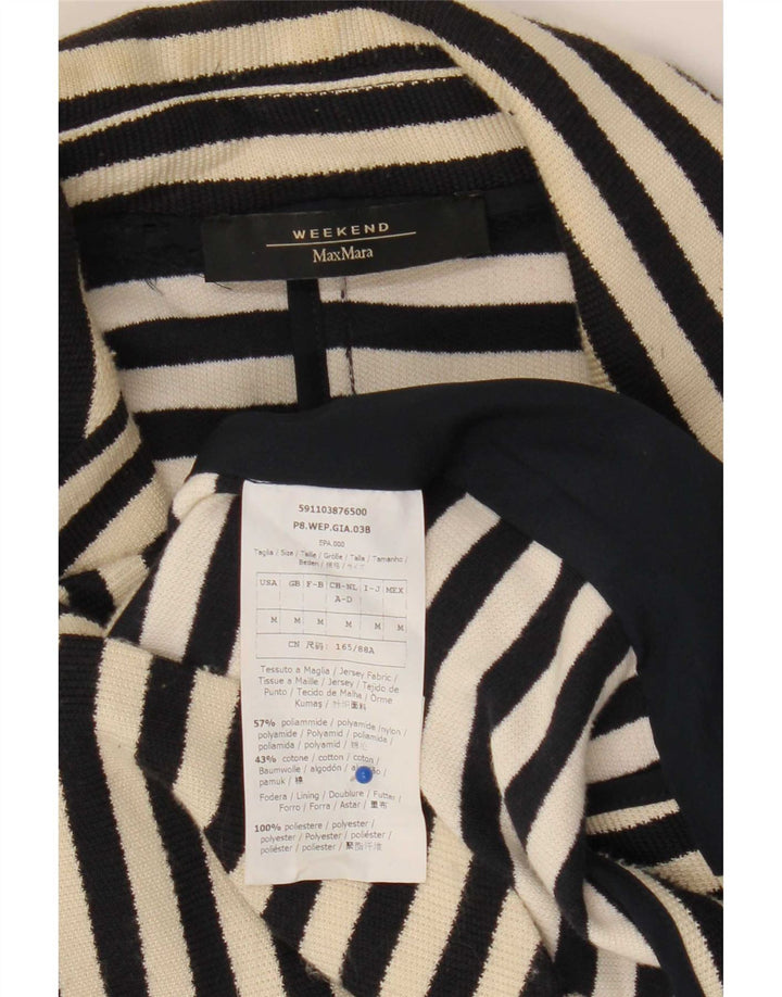 Женский пиджак выходного дня Max Mara UK 12, средний темно-синий морской цвет