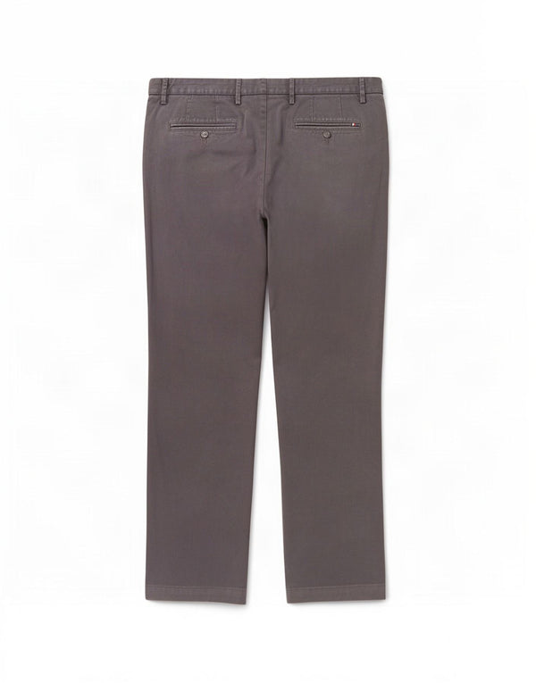 Tommy Hilfiger Mens Slim Chino Trousers W36 L32 Grey Cotton