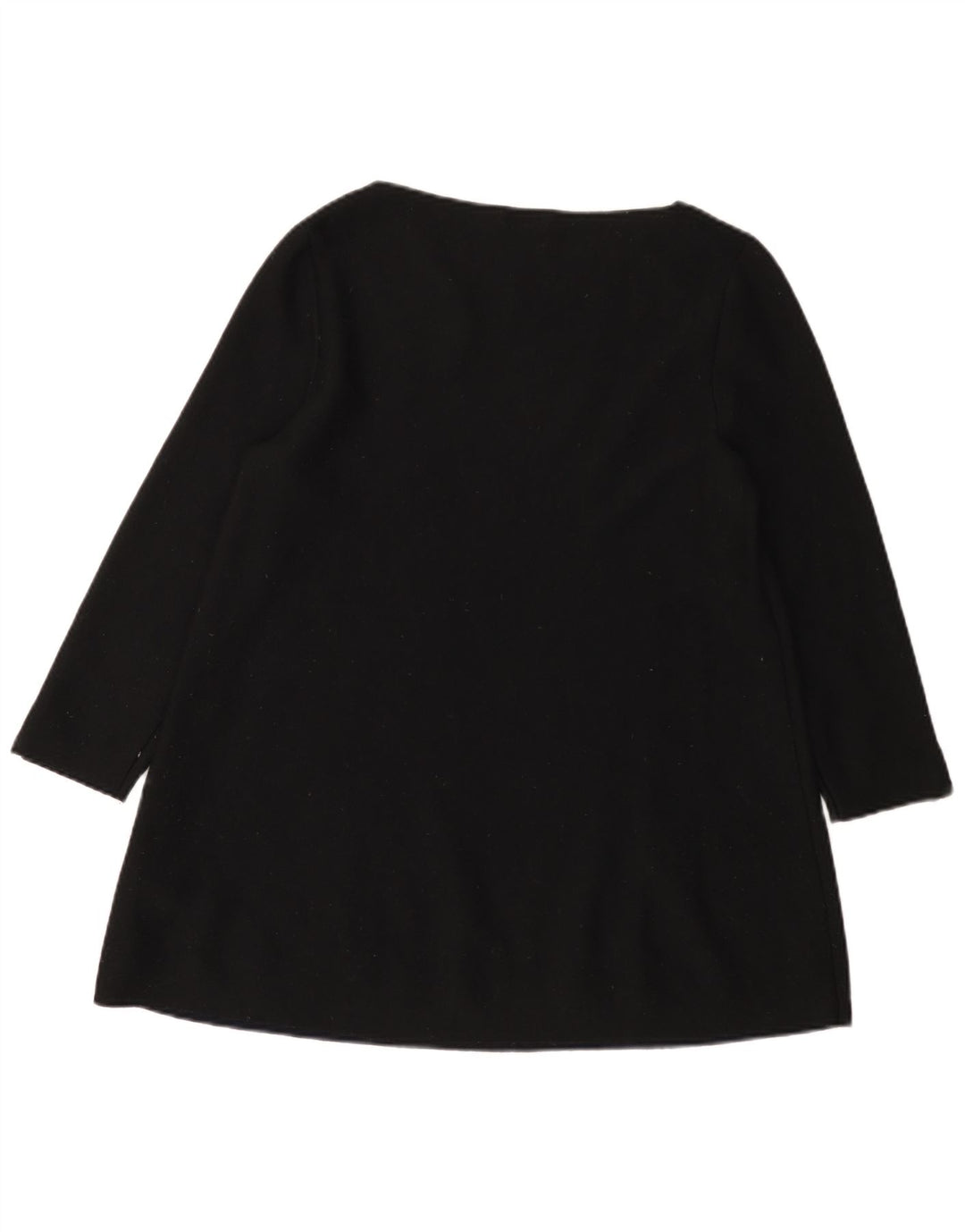 Cos Womens 3/4 Sleeve Tunic Top UK 14 Medium Black Wool