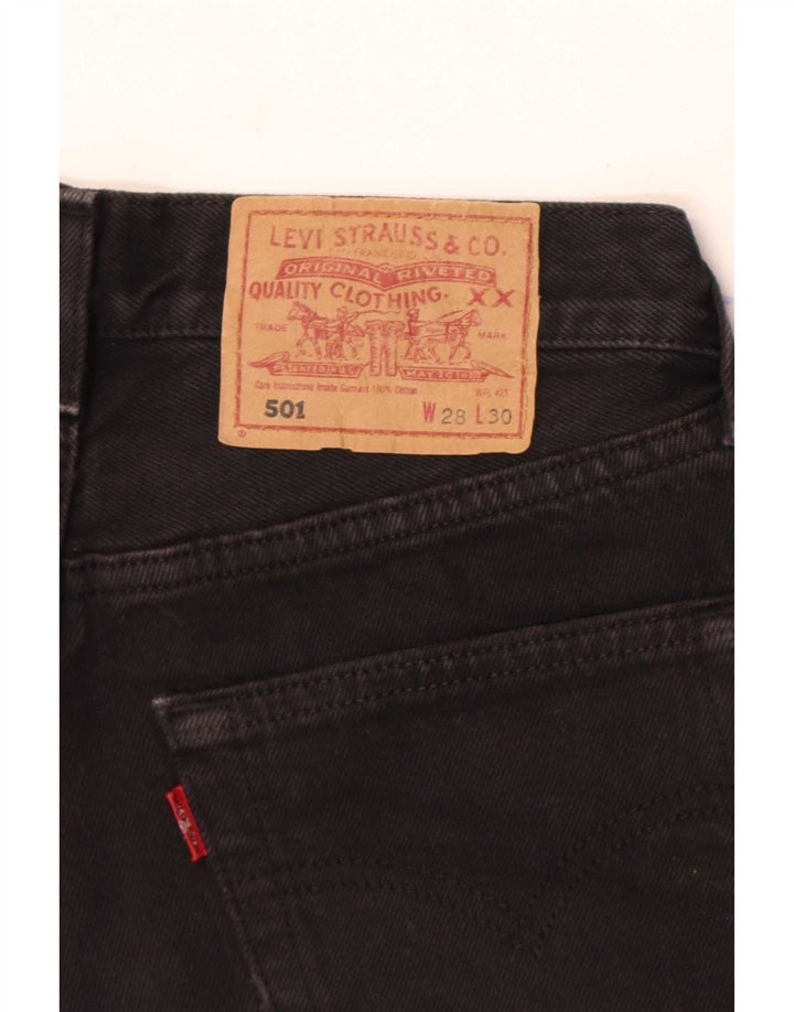 Levi's Short en Jean 501 Femme W28 Noir Moyen