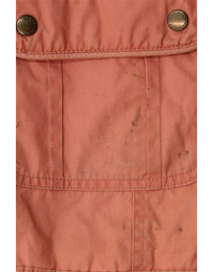 Barbour Womens vokset bomuldsjakke UK 12 Medium Pink