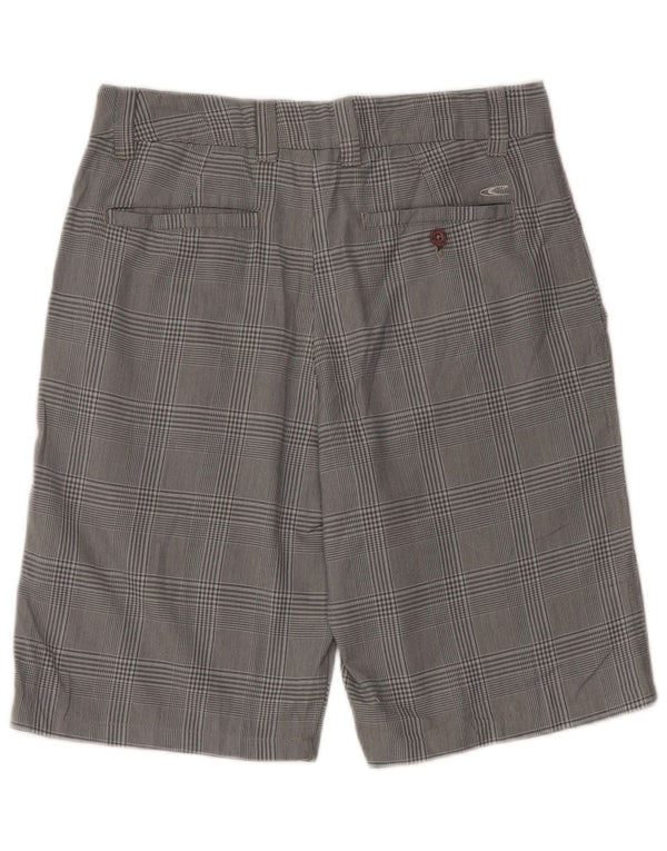 Pantaloncini chino da donna O'Neill W30 poliestere a quadri grigio medio