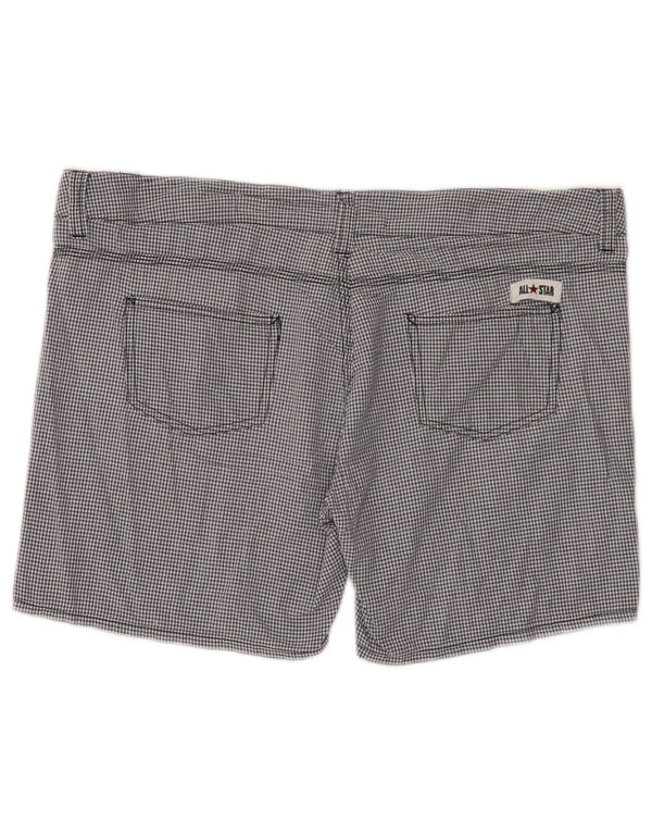 Converse Short décontracté pour femme Large W34 en coton vichy bleu marine