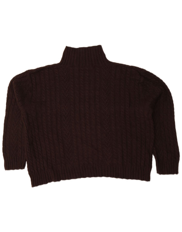 Marks & Spencer Dame Turtle Neck Jumper Sweater UK 16 Large Brown
