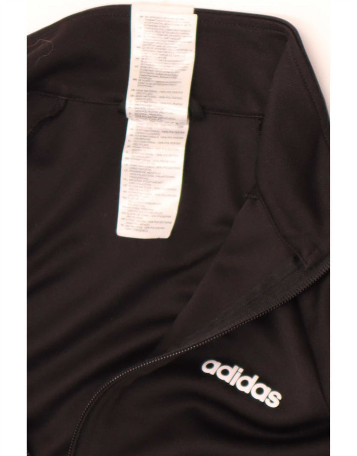 Adidas Womens Climalite Tracksuit Top Jacket UK 4/6 XS Black Polyester