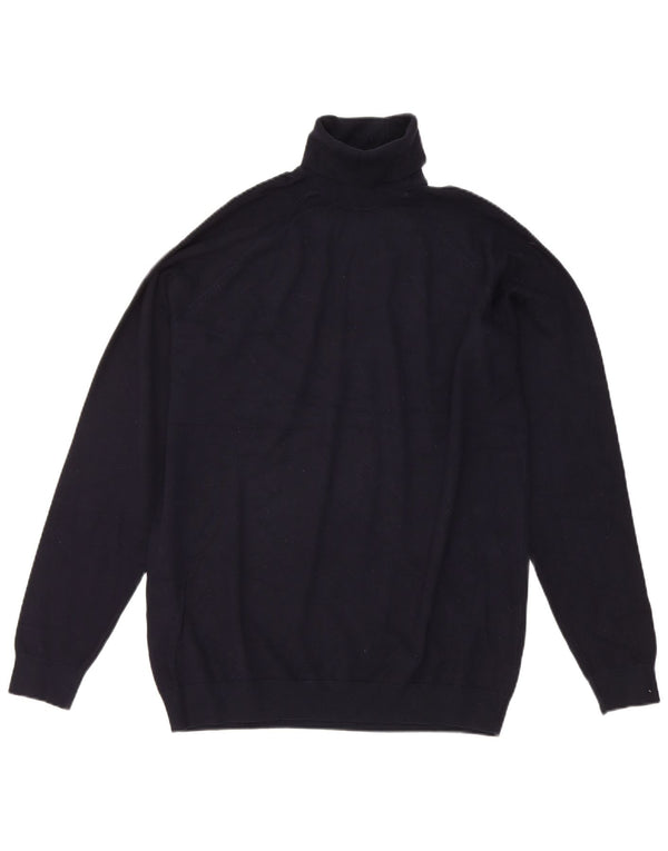 Zara Damen-Pullover mit Rollkragen, Gr. 18, XL, Marineblau
