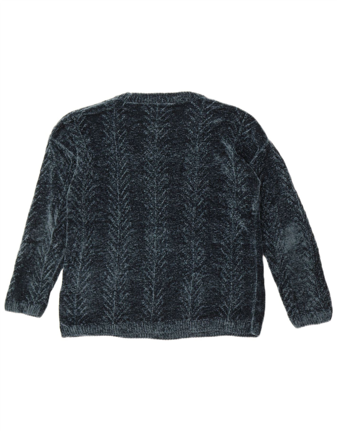 Orvis Womens Crew Neck Jumper Sweater UK 14 Medium Green Polyester