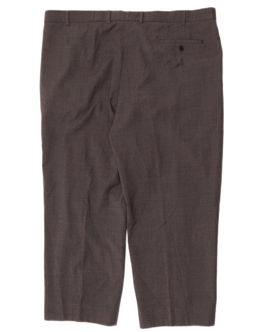Marks & Spencer Mens Tailored Crop Suit Trousers W42 L26 Navy Blue