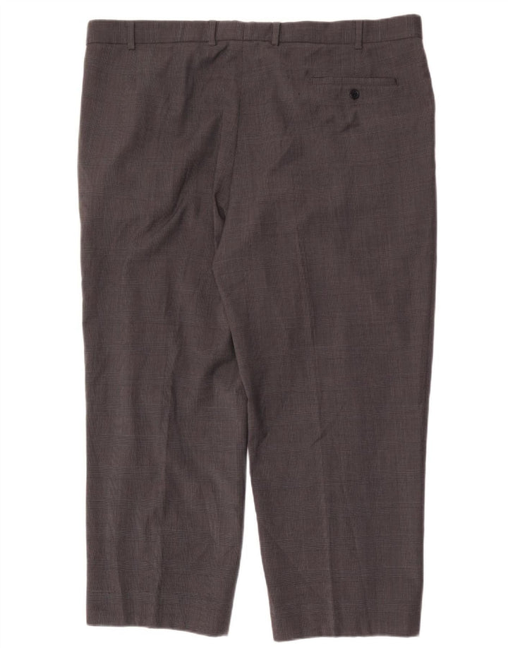 Marks & Spencer Mens Tailored Crop Suit Trousers W42 L26 Navy Blue
