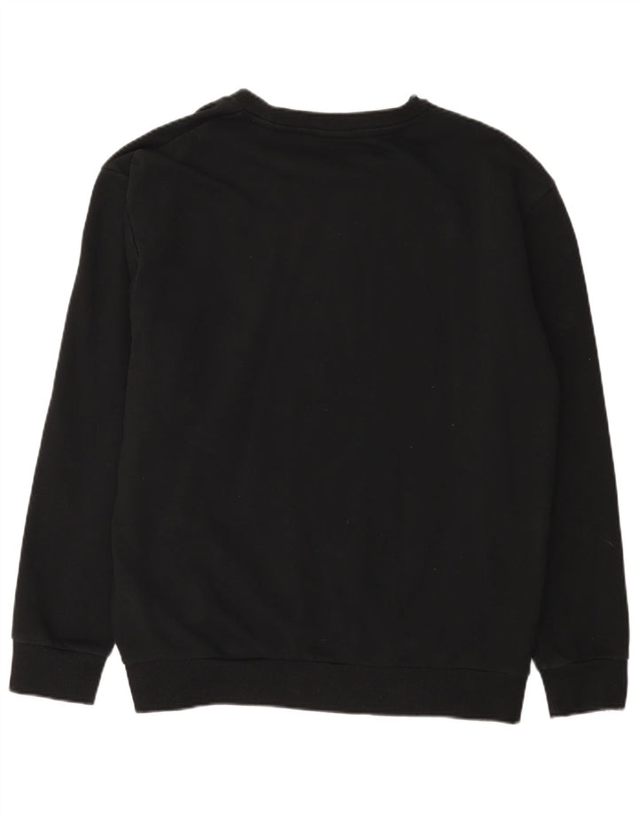 Fila Mens Sweatshirt Jumper Large Black Cotton