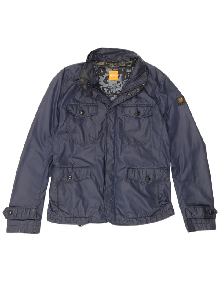 Giacca utility da uomo Hugo Boss EU 50 Large Blu Navy in cotone