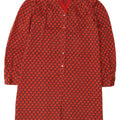 Vestido básico feminino vintage UK 10 pequeno vermelho geométrico