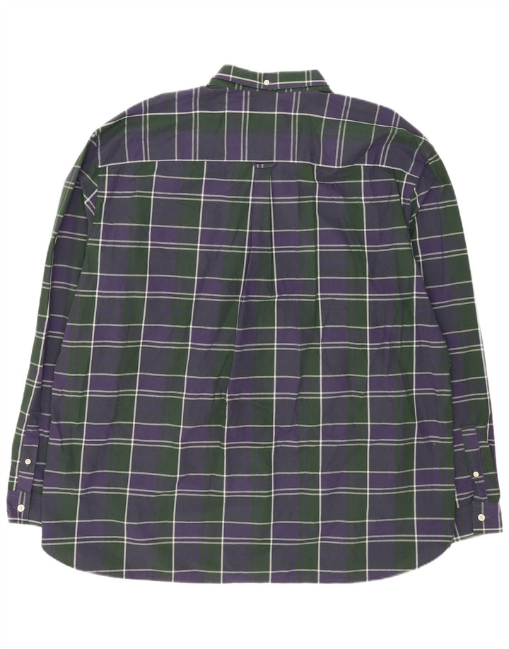 Lyle & Scott Mens Shirt 3XL Navy Blue Check Cotton