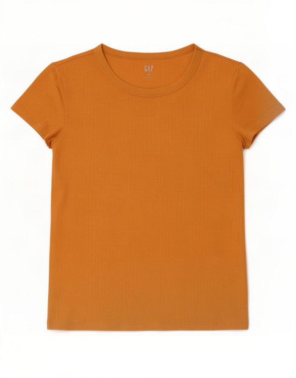 Gap Camiseta para Mujer Top UK 10 Small Naranja Algodón