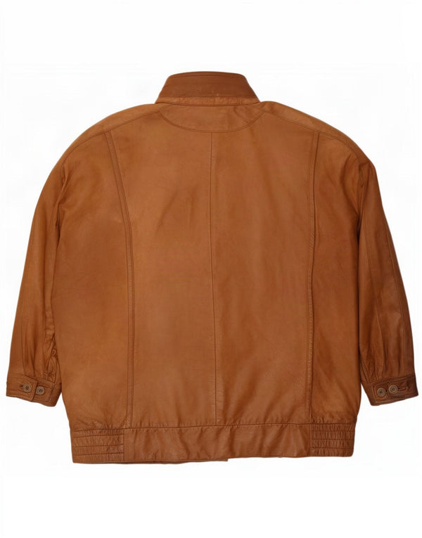 Lepegro Veste en cuir surdimensionnée pour femme EU 44 XL Marron