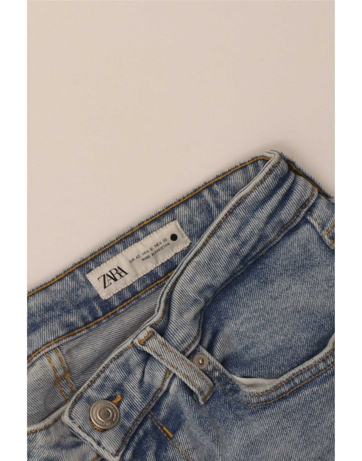 Zara Dame Cropped Jeans EU 42 Large W32 L24 Blå