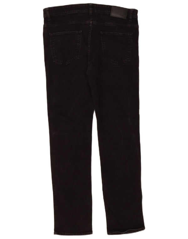 Hugo Boss Mens Straight Jeans W34 L32 Black Cotton