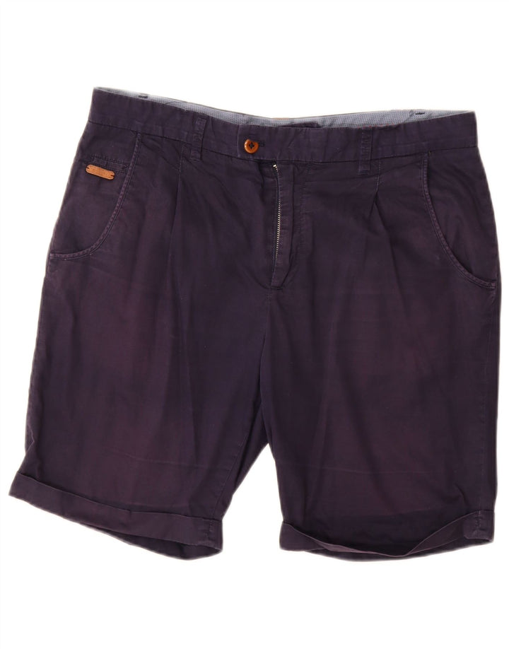 Zara Mens Chino Shorts EU 42 Large W32  Navy Blue