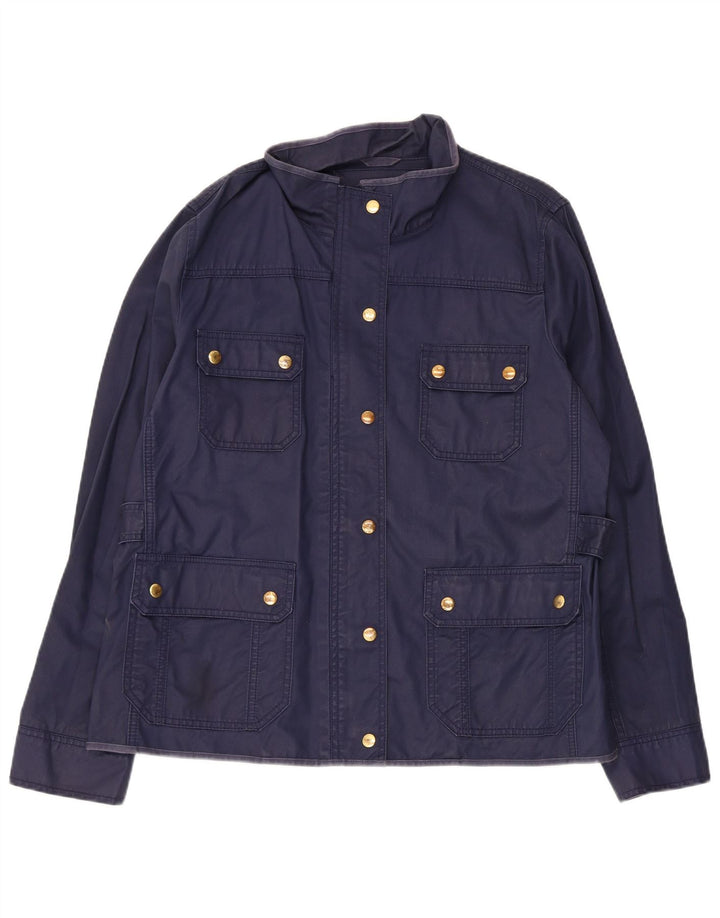 J. Crew Damen Utility Jacke UK 18 XL Marineblau Baumwolle