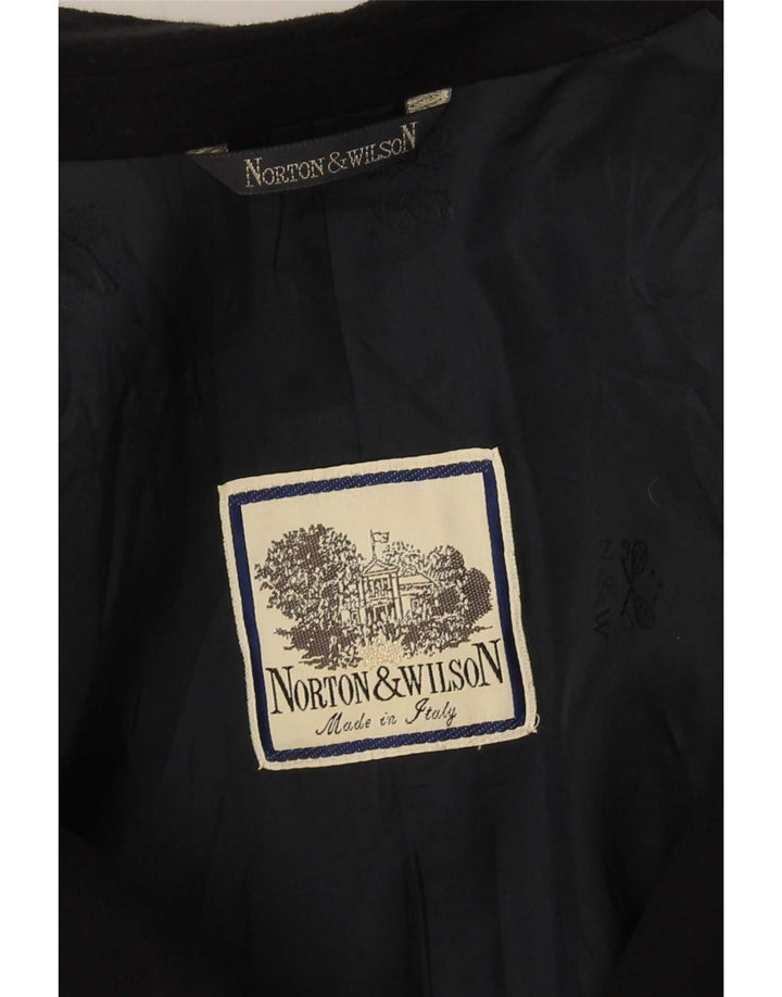 Norton & Wilson Veste blazer double boutonnage pour femme UK 16 Large Noir