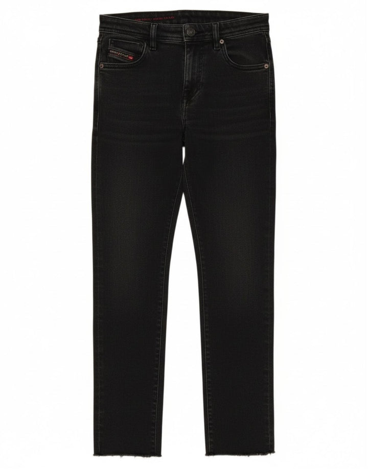Diesel Womens Slim Jeans W24 L26 Black Polyacrylic