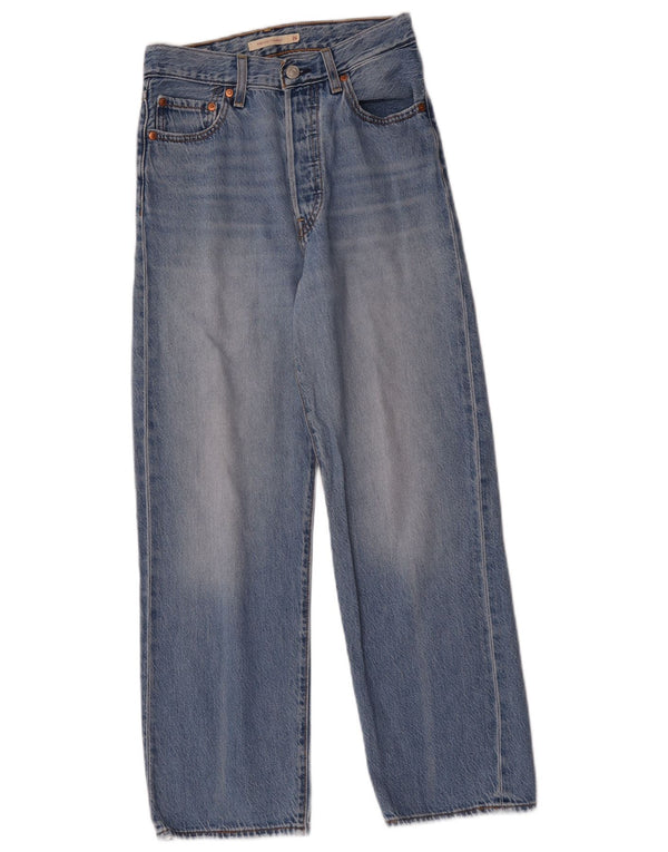 Jeans dritti a vita alta Levi's Ribcage da donna W26 L27 cotone blu