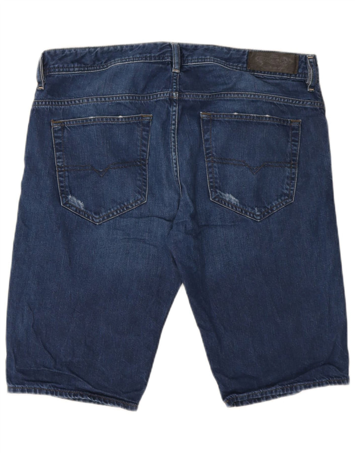 Diesel Womens Distressed Denim Shorts W34 Large Blue Cotton