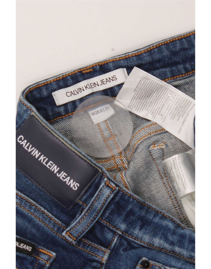Calvin Klein Womens Slim Jeans W28 L30 Blue Cotton