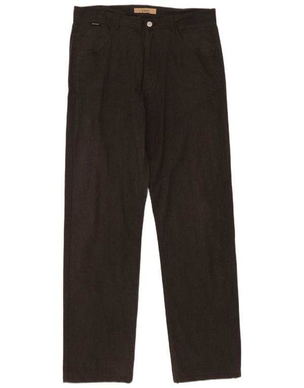 Avirex Mens Straight Chino Trousers W33 L33 Black Cotton