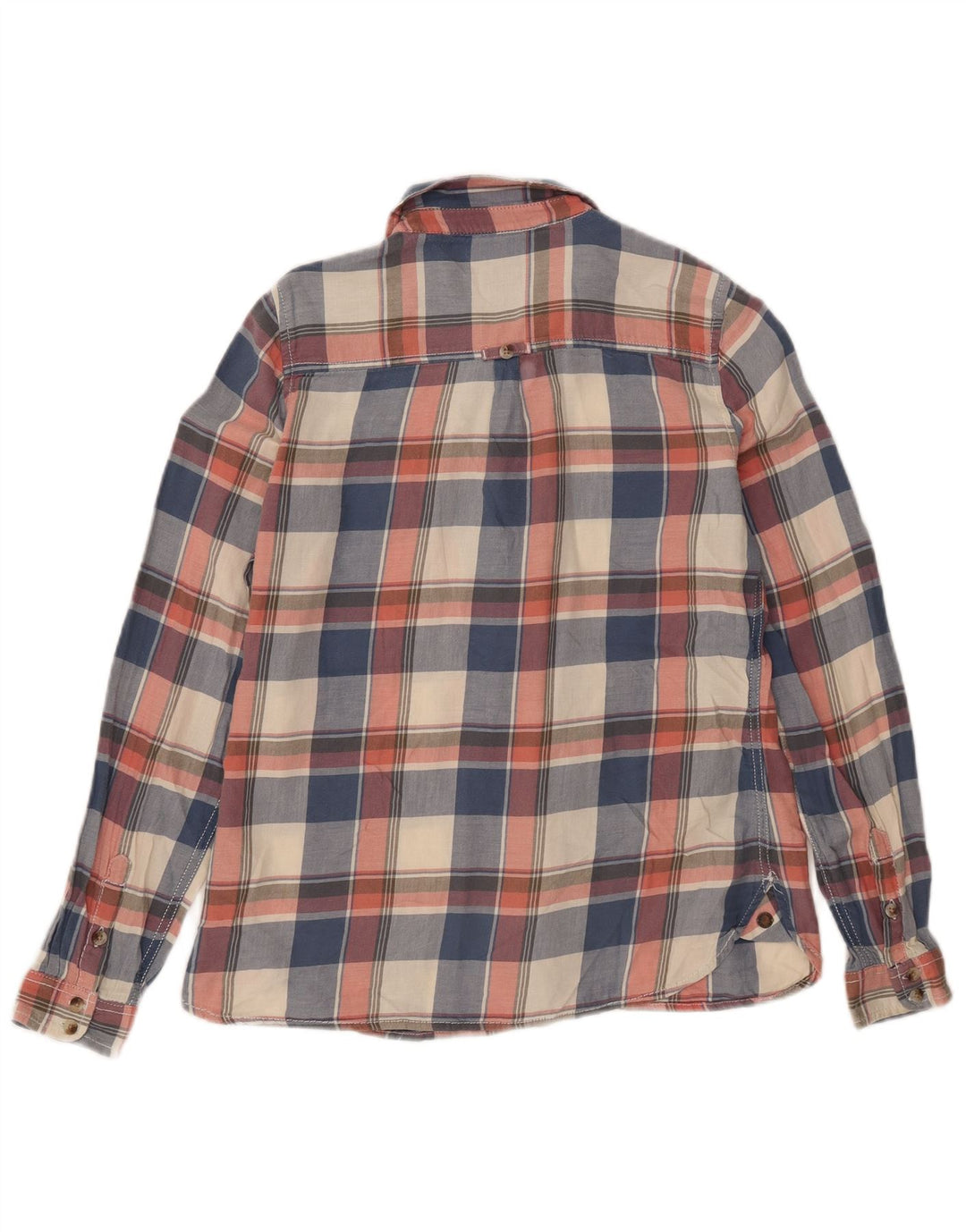 Fat Face Womens Classic Fit Flannel Shirt UK 12 Medium Navy Blue Check