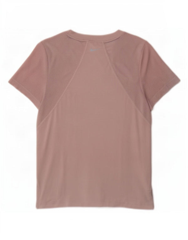 Nike Womens Dri Fit T-Shirt Top UK 10 Petit Rose Polyester