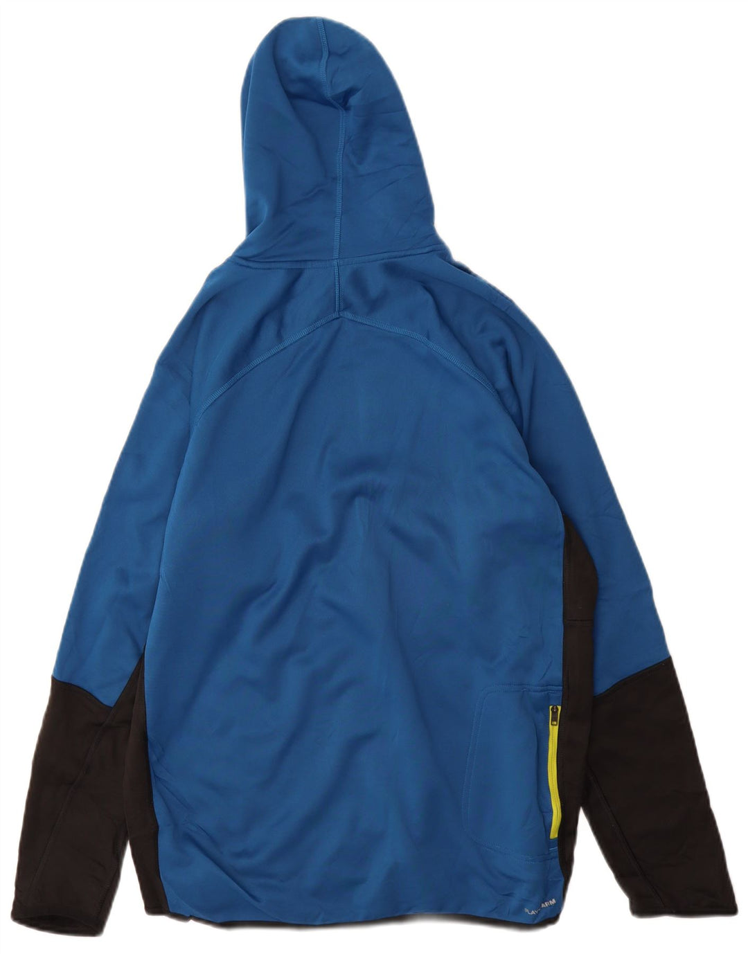 Reebok Mens Graphic Hoodie Jumper Large Blue Colourblock Polyester