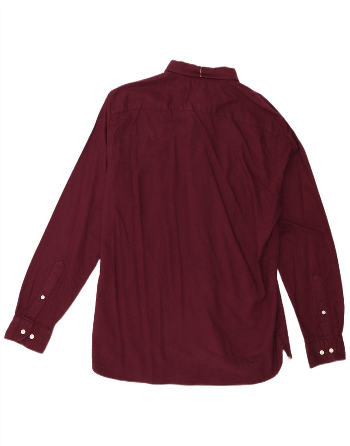 Camicia da uomo Regular Fit Tommy Hilfiger in cotone bordeaux medio