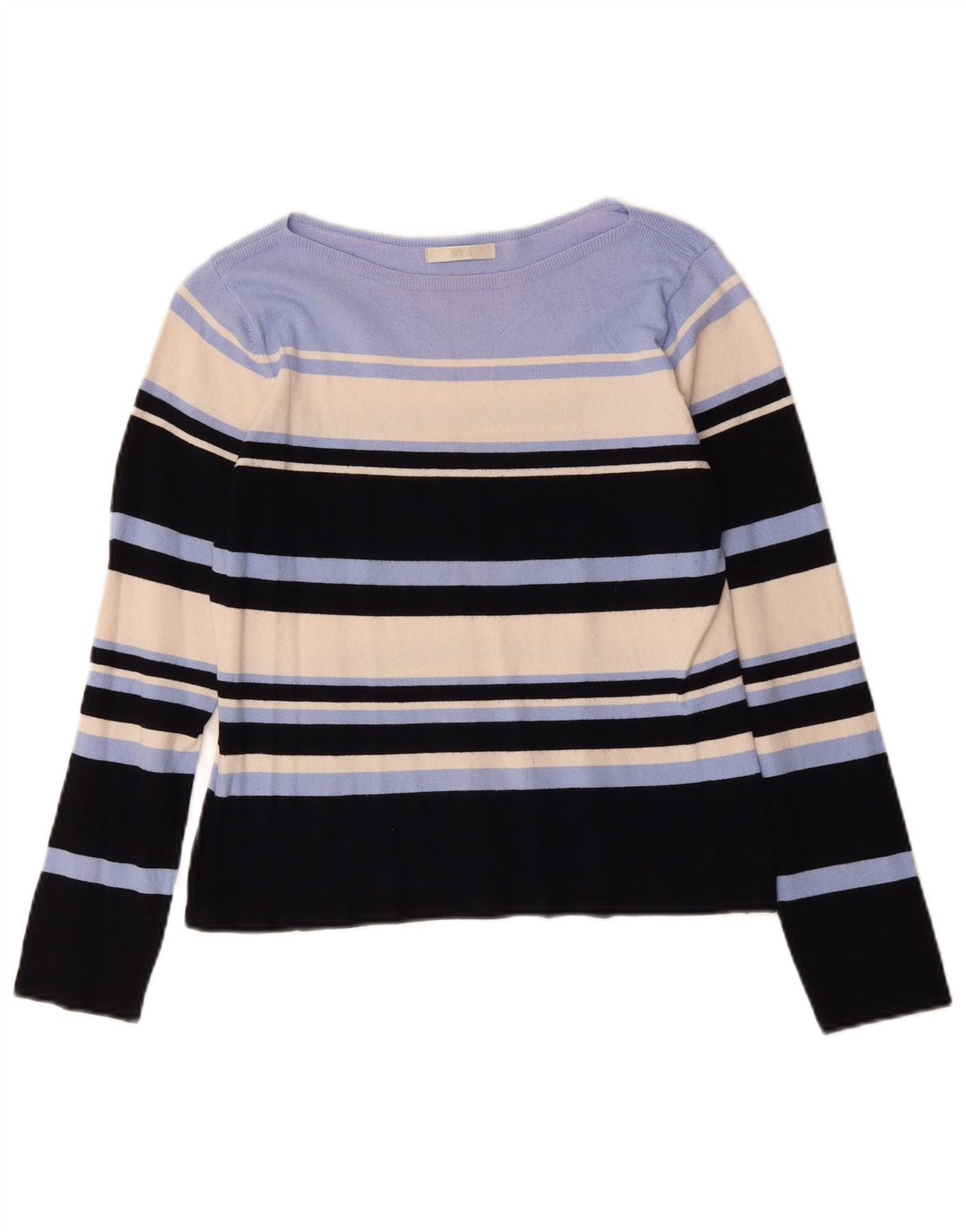 Marks & Spencer Womens Boat Neck Jumper Sweater UK 14 Medium Multicoloured