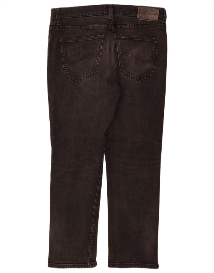 Lee Mens Brooklyn Straight Jeans W34 L30 Black Cotton
