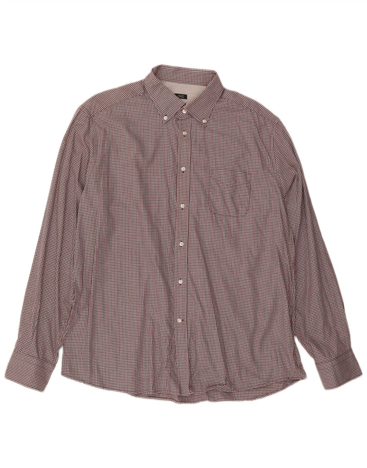 OVS Herre Regular Fit skjorte str. 45 17 3/4 XL Flerfarvet Gingham Cotton