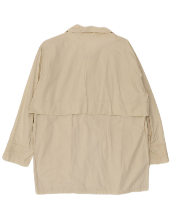 Belfe Short Trench Coat til kvinder IT 42 Medium Off White Bomuld