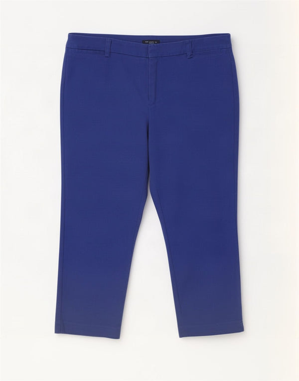 Tommy Hilfiger Damen gerade Caprihose US 12 Large W34 L22 Blau