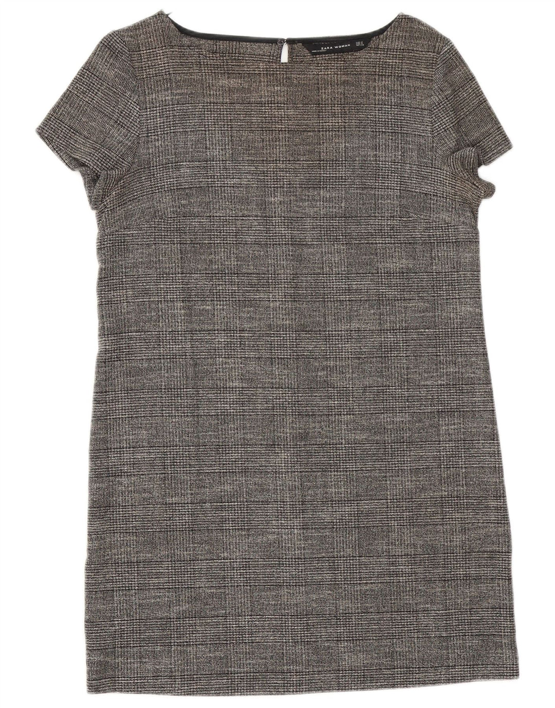 Zara Womens Shift Dress UK 12 Medium Grey Viscose