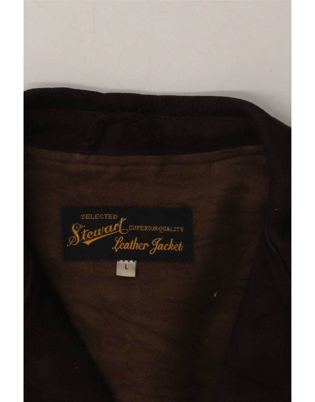 Stewart Chaqueta de cuero para hombre UK 40 Large Brown