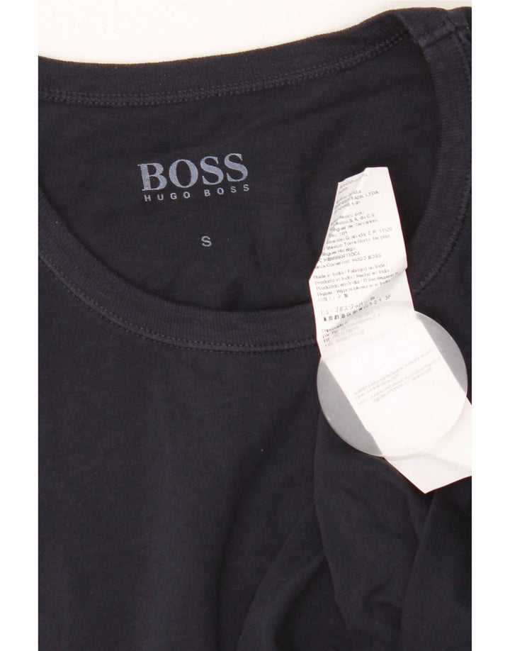 Hugo Boss Mens T-Shirt Top Small Navy Blue Cotton