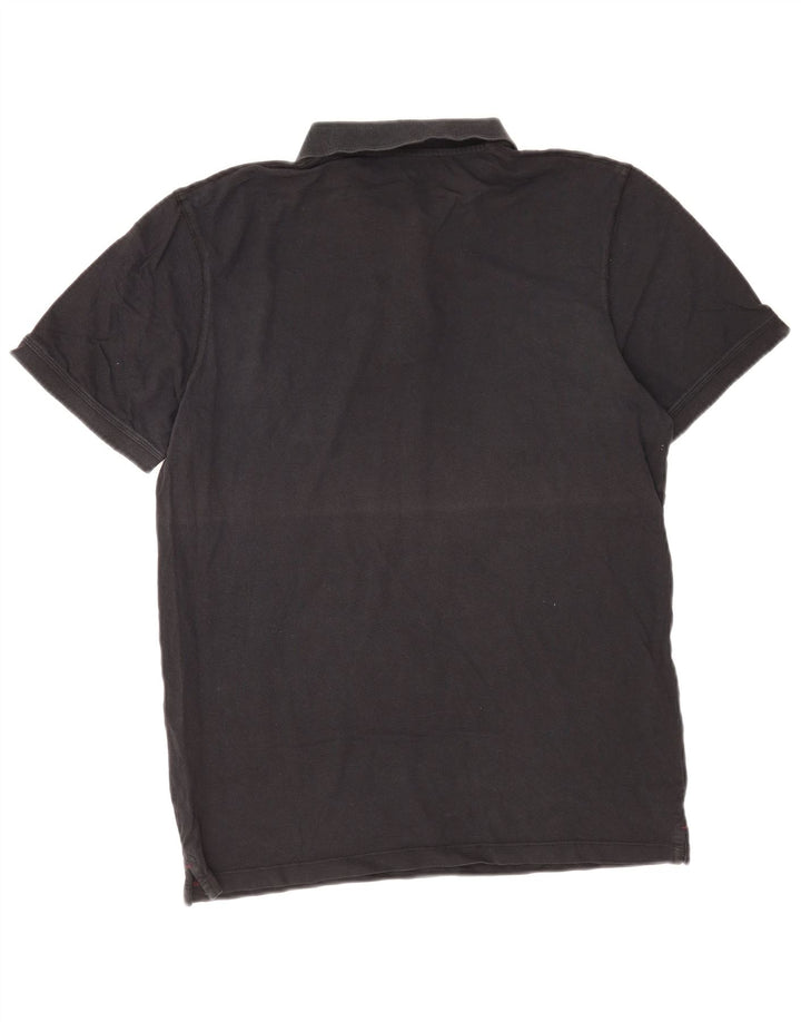 Jack & Jones Mens Polo Shirt Large Black Cotton